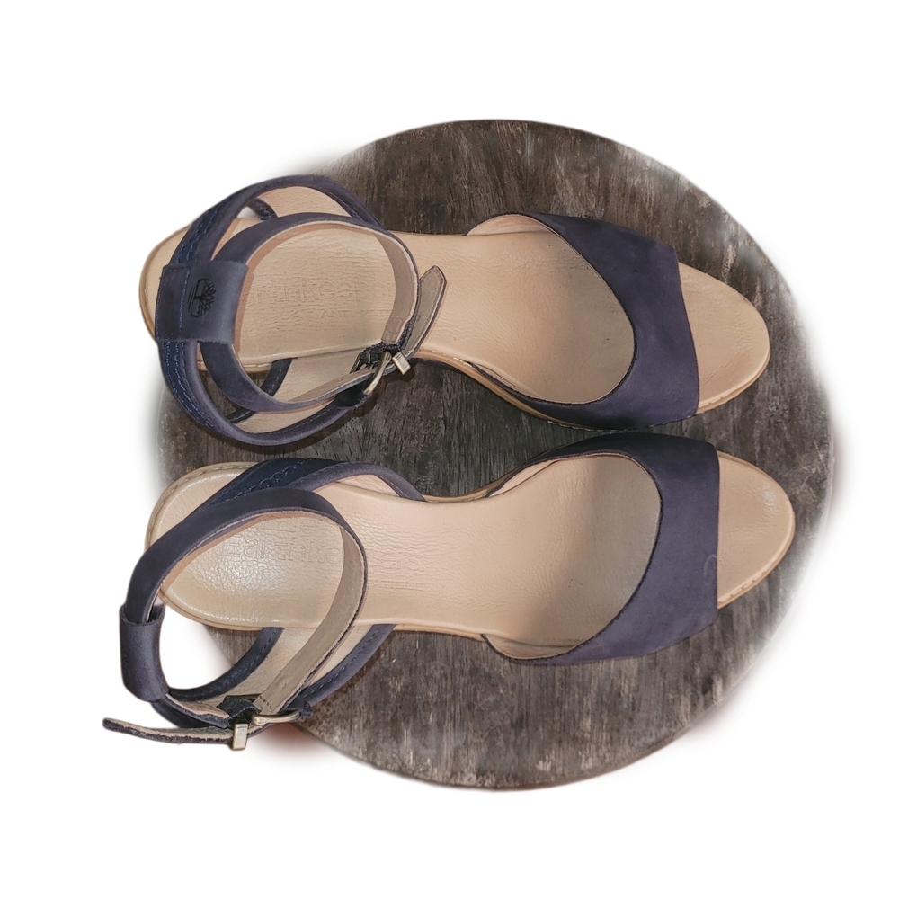 Timberland Earthkeepers Maeslin Blue Wedge Sandals 8 - Picture 4 of 8